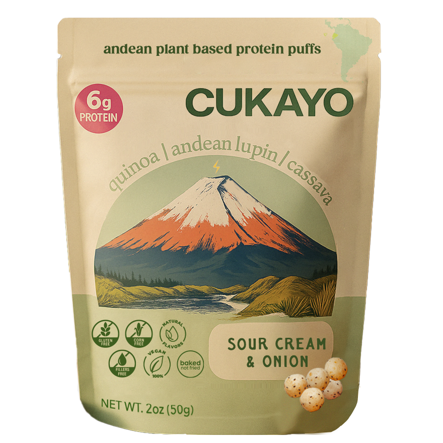 Cukayo | Chocho Puffs | Plant-based Protein Snack - Sour Cream & Onion